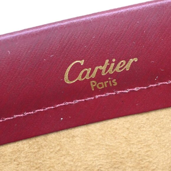 CARTIER Logo Trinity Tricolor Handle Hand Bag Leather Red France 76KB453 - Picture 12 of 14